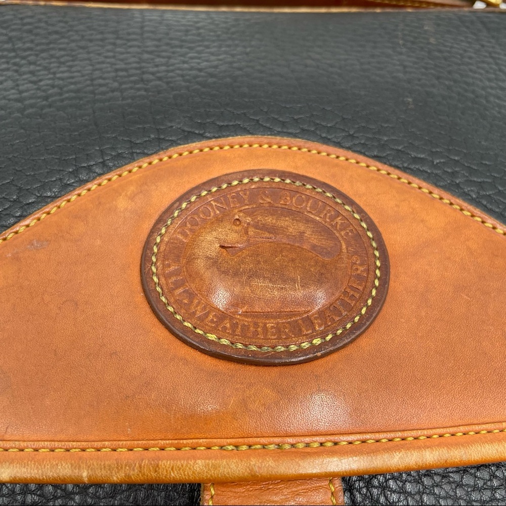 Dooney & Bourke Vintage Two Tone Leather Satchel - Picture 3 of 16
